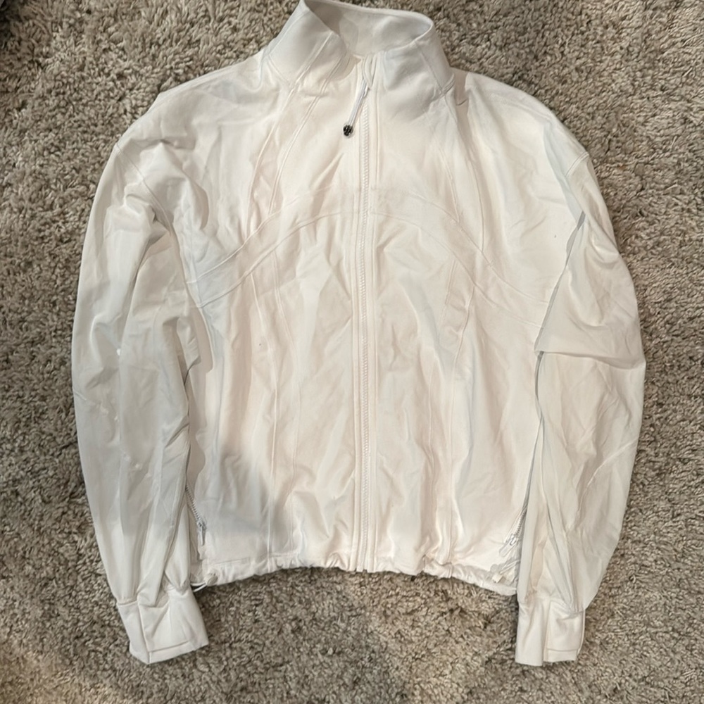 Lululemon white relaxed fit lion define jacket size 8!
